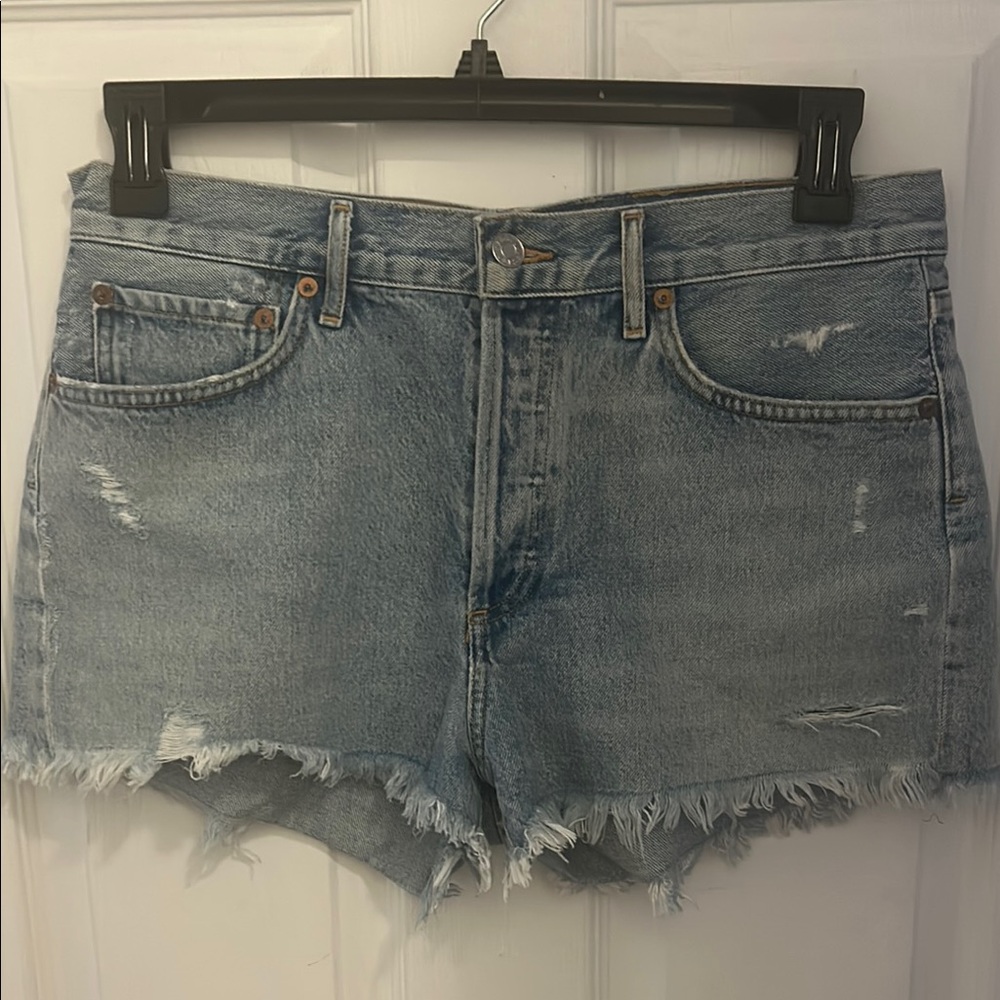 Agolde Denim Frayed Hem Women's Shorts